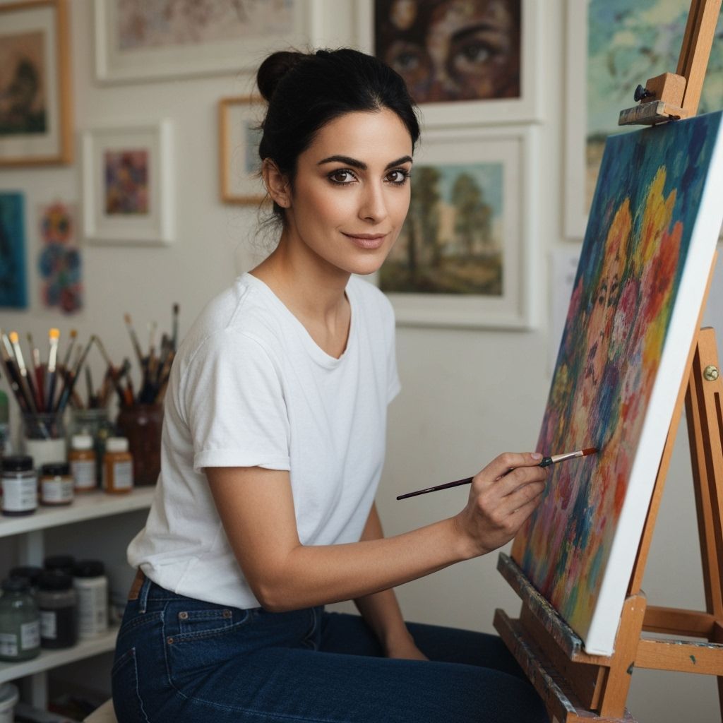 Serene Woman with Expressive Eyes in Digital Fantasy Style