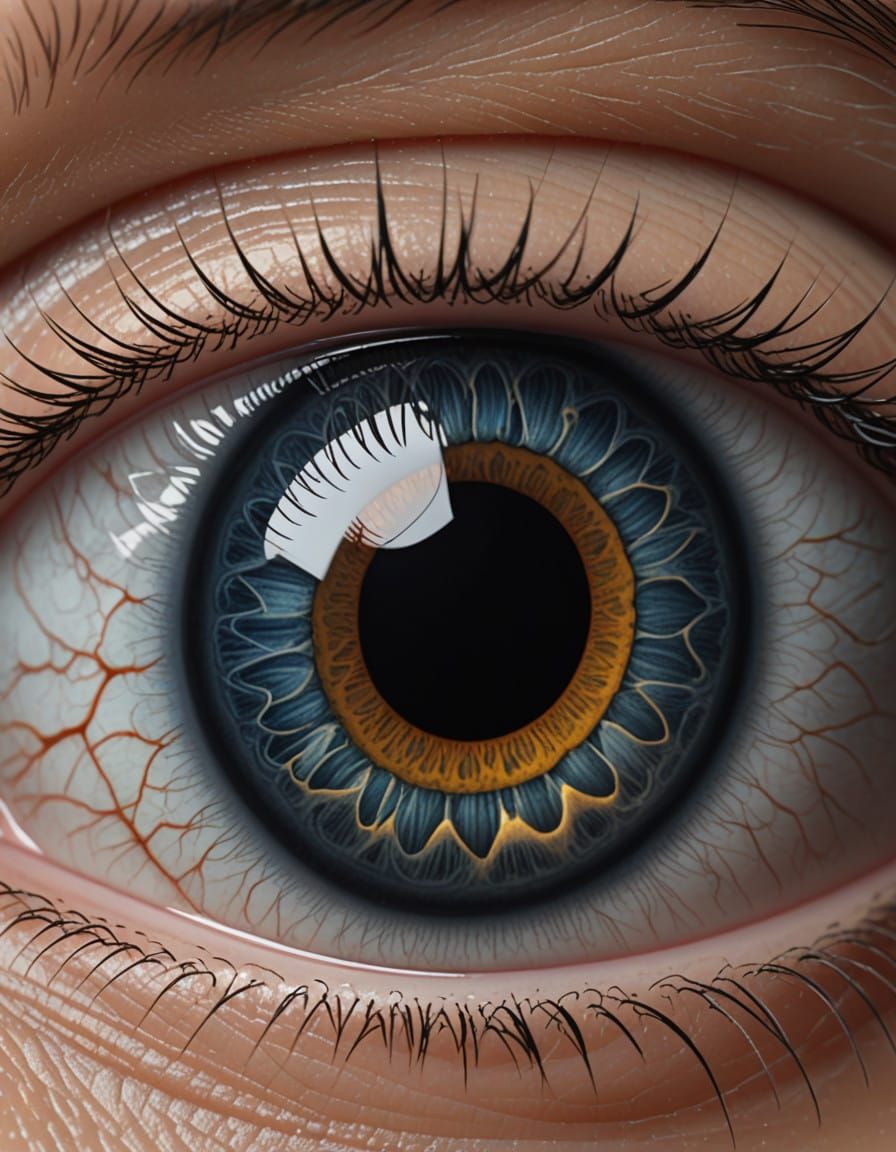 double helix in the iris of the eye, beautiful detailed 8k resolution