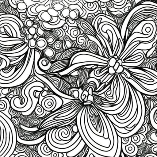 Detailed Kawaii Fairy in Flower Coloring Page