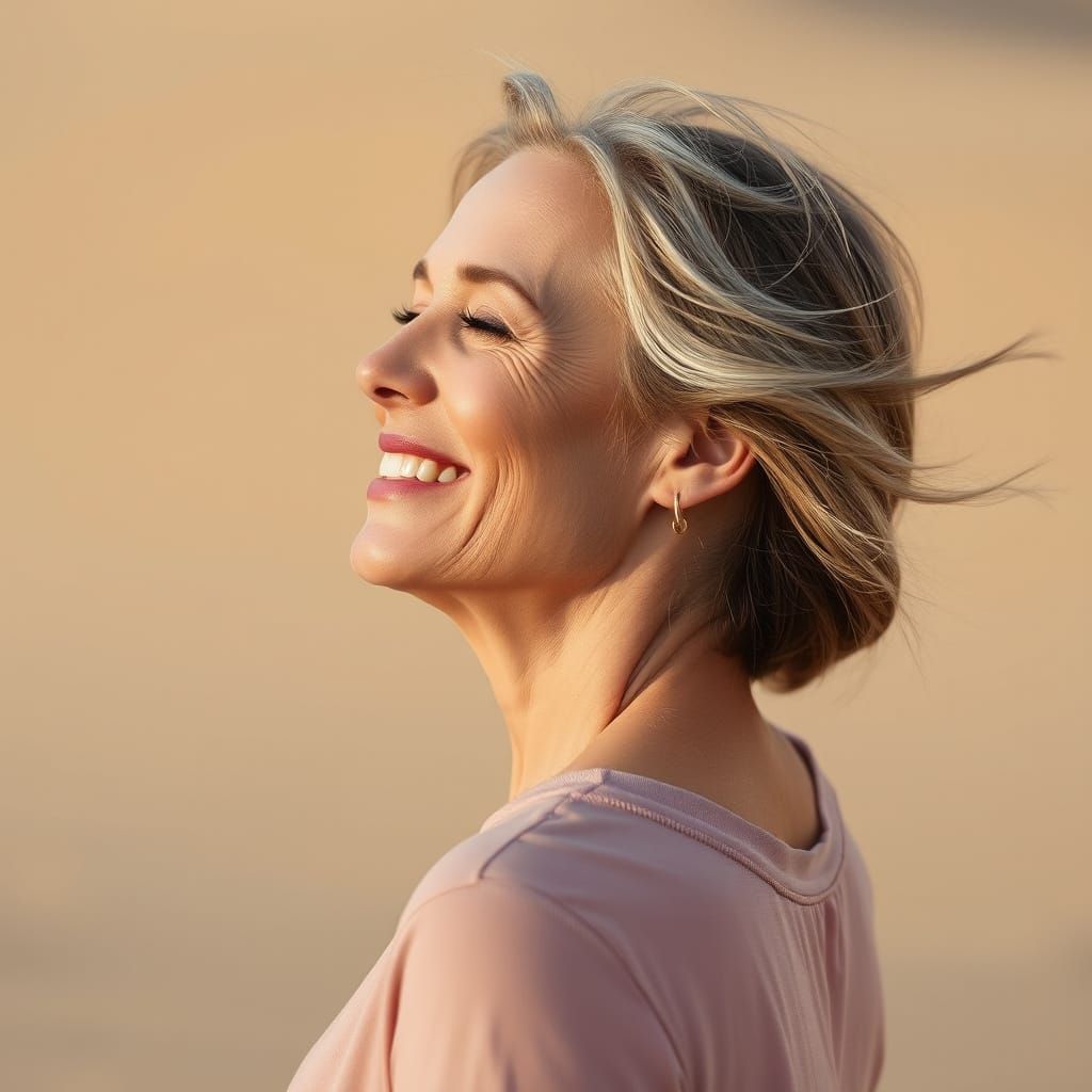 Radiant Young Woman Portrait in Soft Natural Light