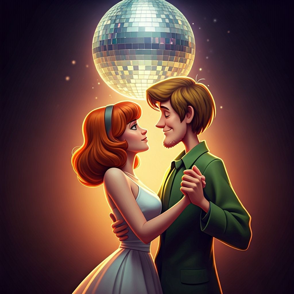 Shaggy and Velma's Wedding: 3D Digital Art