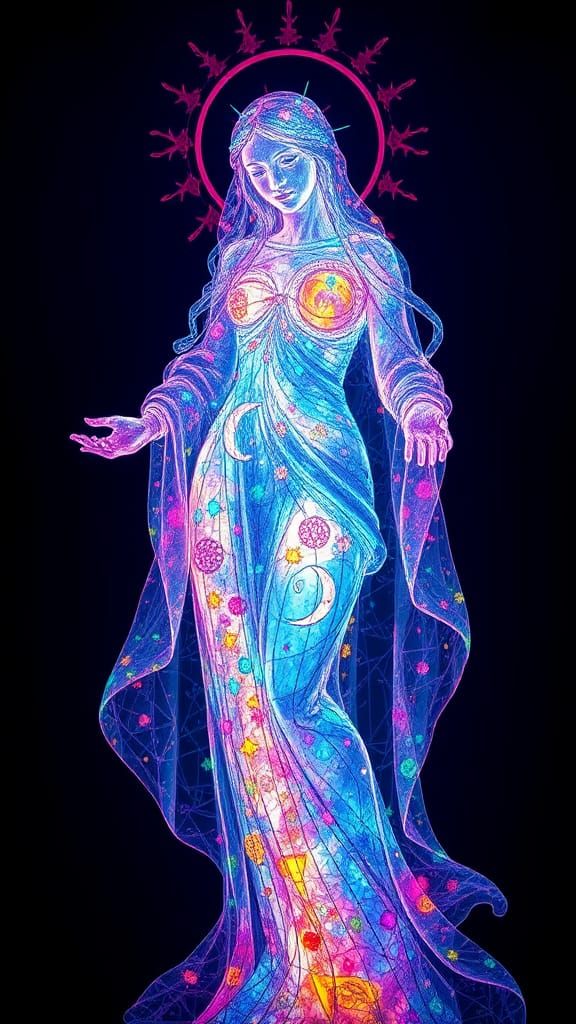 (Heavenly Light Projecting Into Your Soul A Light Sculpture ...