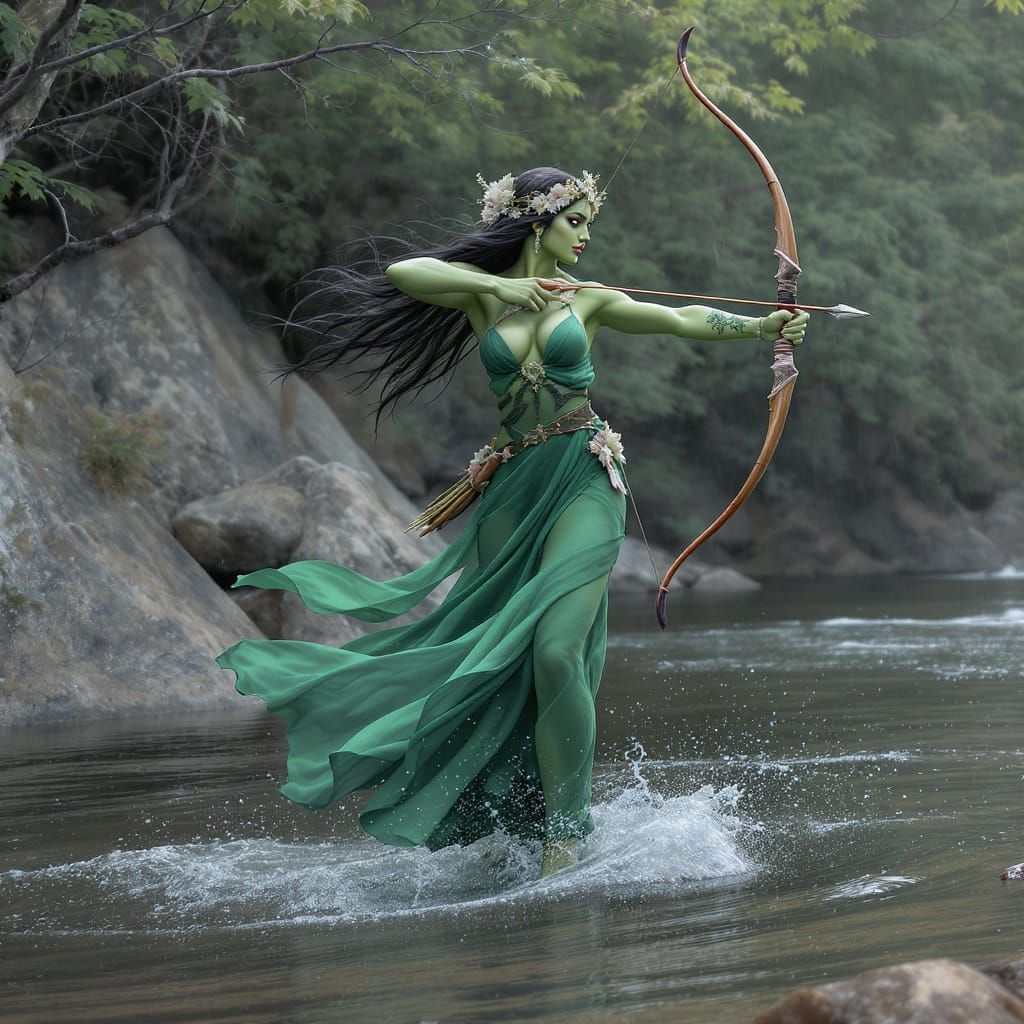 River Goddess Hunting in 3D Game Cinematic Style