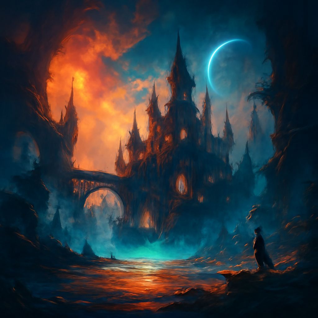 Fantastical Deep Color Landscape Concept Art