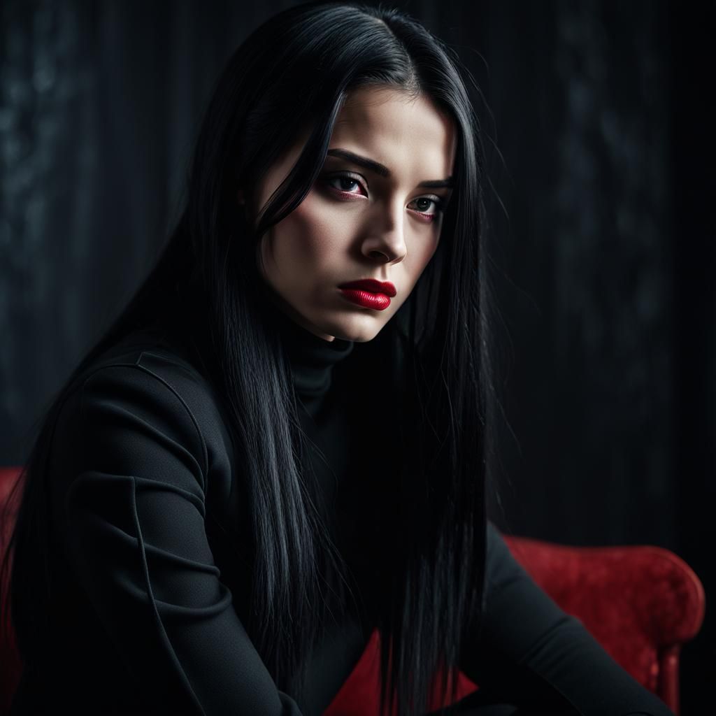 Melancholic Portrait of a Russian Woman in Hyperrealism