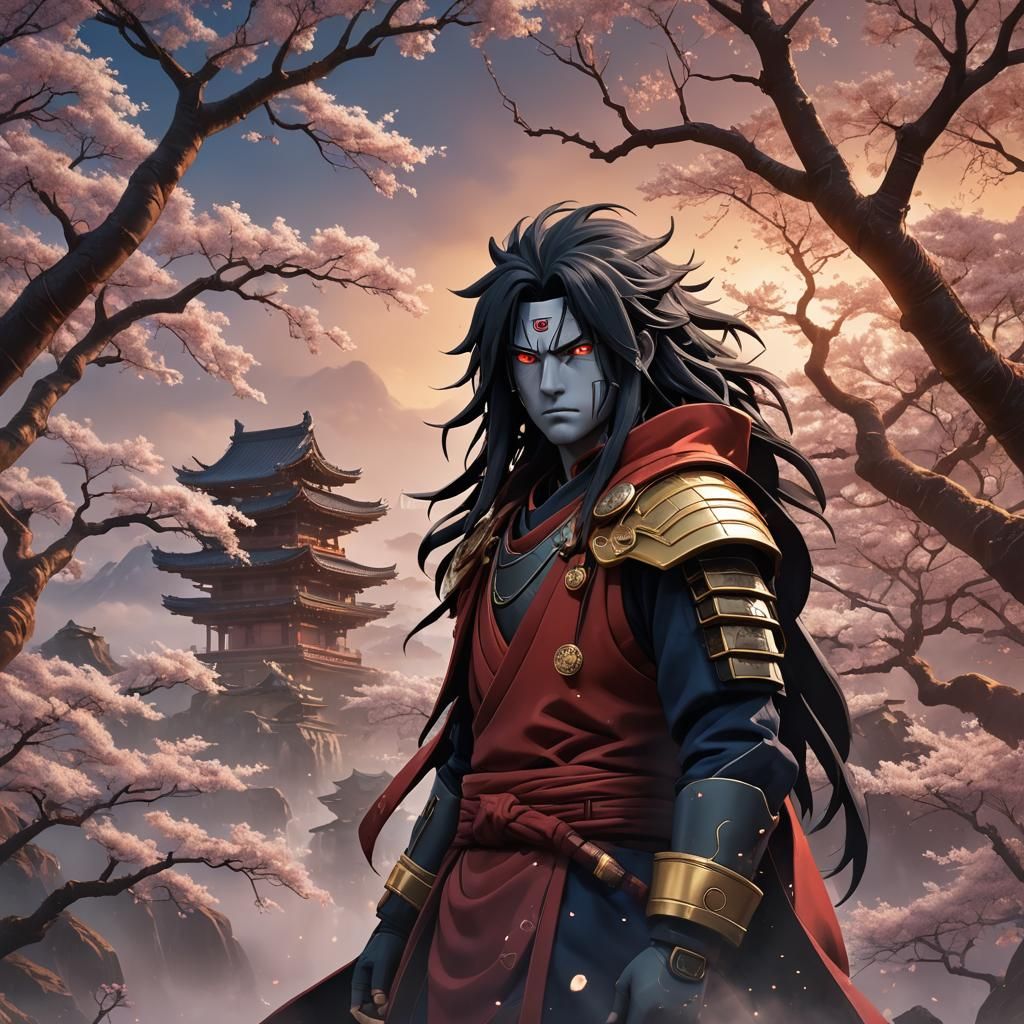 Madara Uchiha Portrait with Anime-Inspired Realism