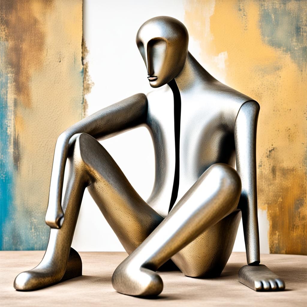 Metal art: man