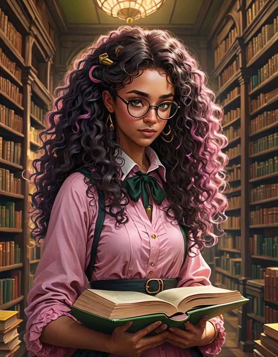 Dara Ravenwood, Black Curly Long Hair, Tanned skin, Wirefram...