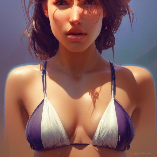 Hyperdetailed Portrait in Splash Art Style