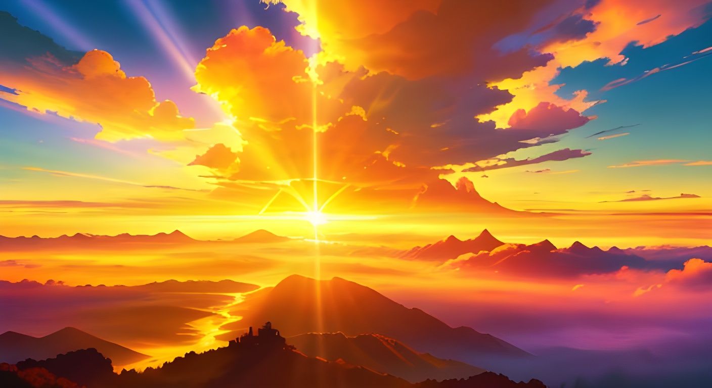 Surreal Sunrise Landscape in Painterly Style