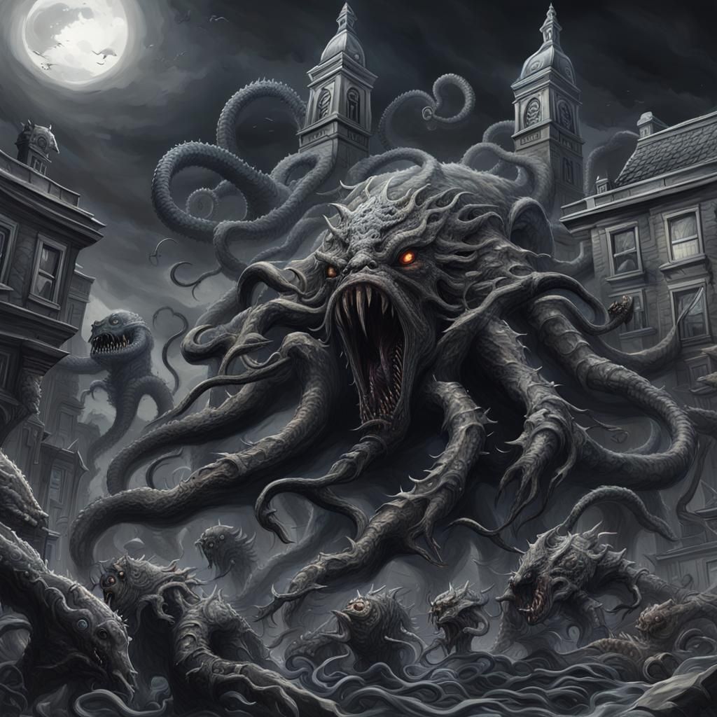 Eldritch Horror: Lovecraftian Monsters Destroying City in Go...