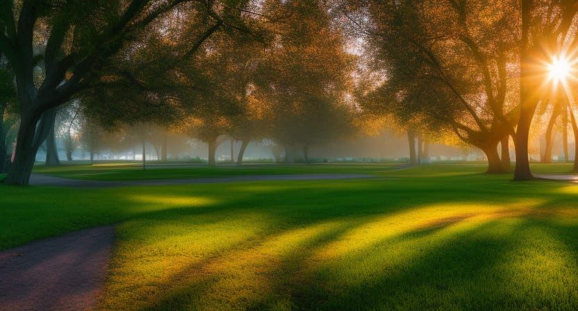 Sunrise at the park