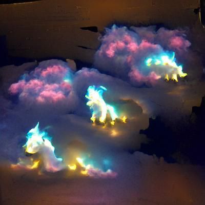Glowing Unicorn Cloud Formation