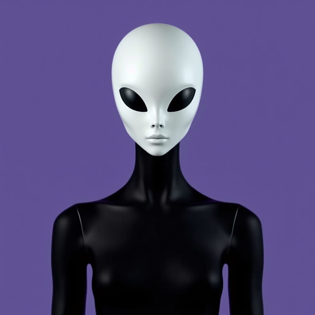 Smooth Androgynous Mannequin in Electric Magenta Studio