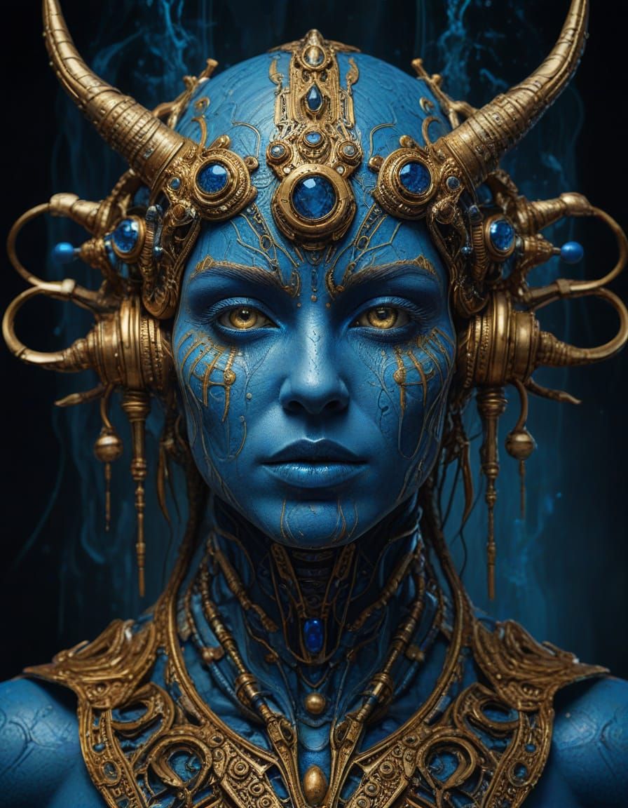 Ethereal Alien Portrait in Dutch Master Style