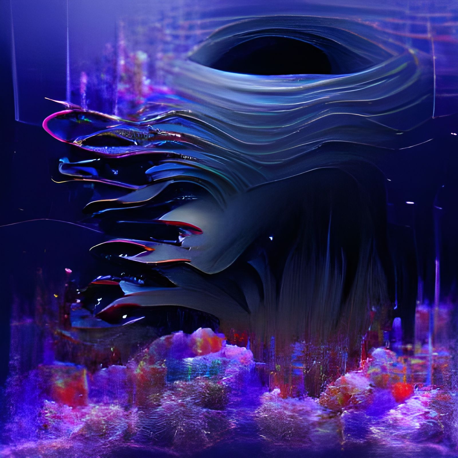 Abstract Dark Abyss of the Unknown