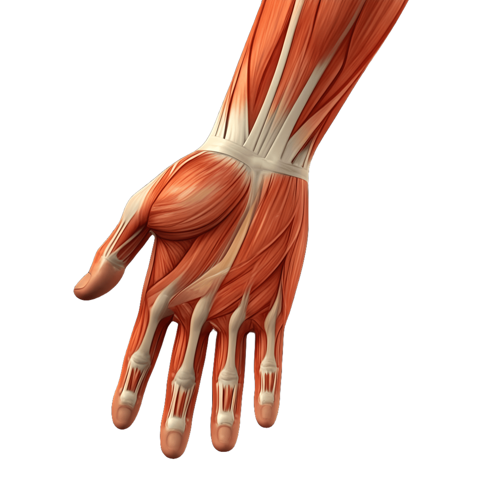 Detailed Anatomy of a Human Palm Illustration