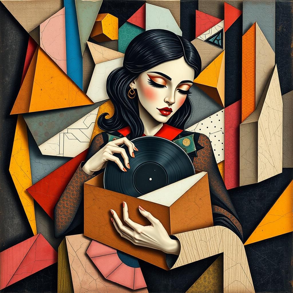 Cubist Girl Packs Record in Geometric Style