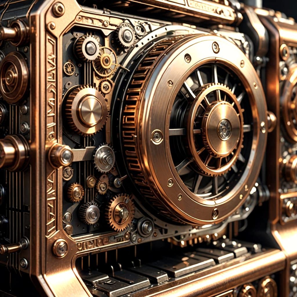 Steampunk Toaster Shines in Sunlight with Intricate Gears
