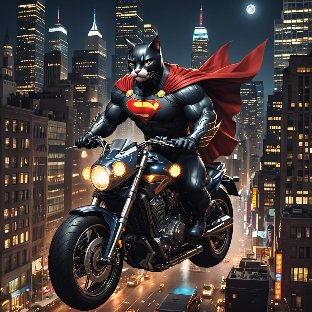 Supercat on Flying Motorcycle