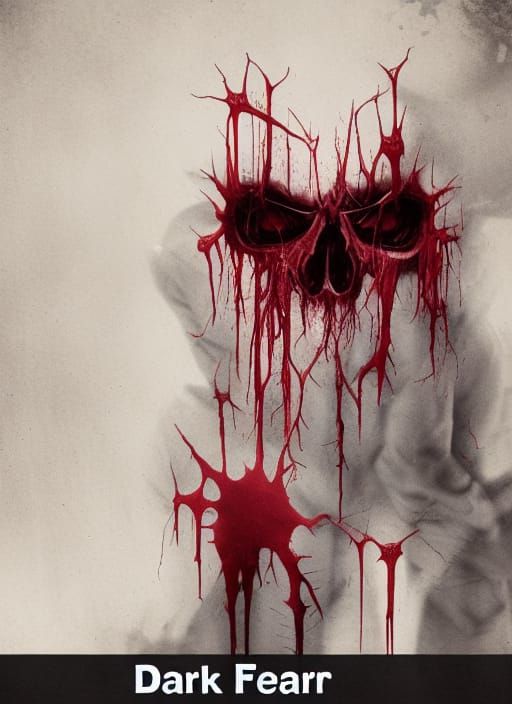 Visceral Image of Dark Fear and Blood