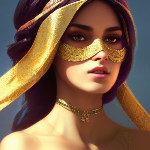 Detailed Portrait of an Arabian Princess