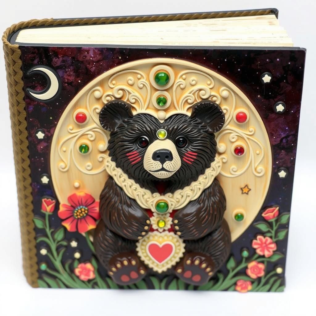 Grandmother Bear Reading: A Cosmic Fairytale Carving