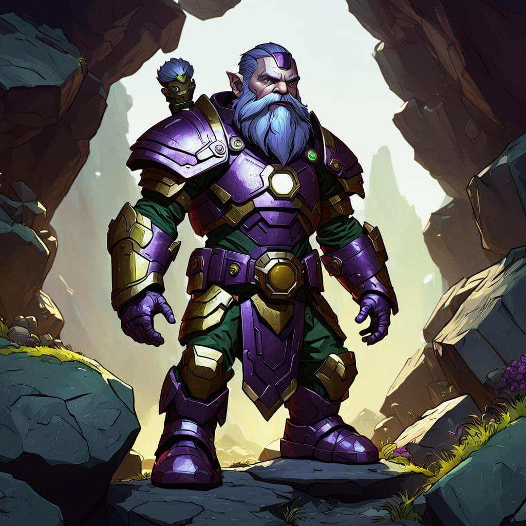 Rock Gnome Artificer in Green Iron Armor