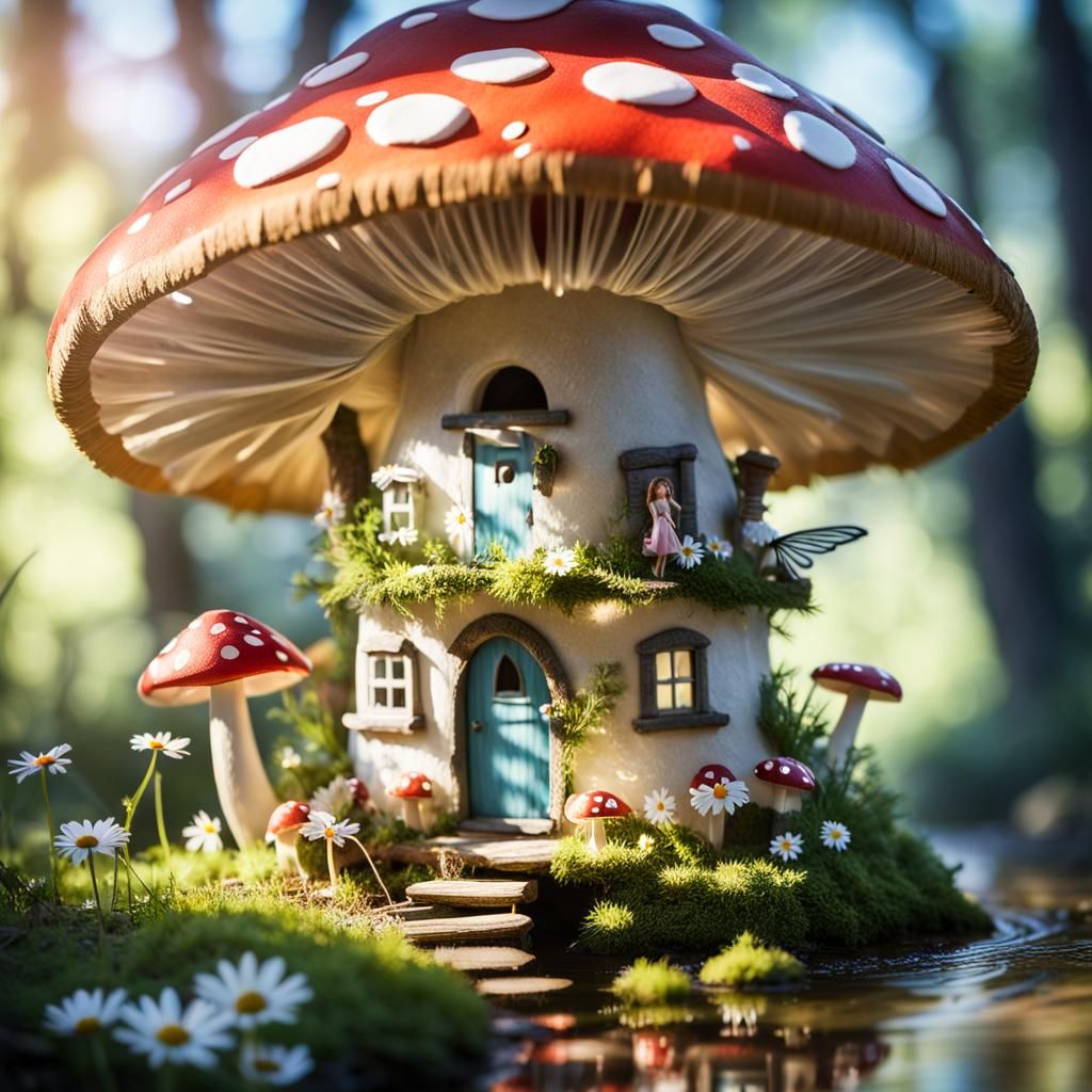 Enchanting Fairy Village in Woodland Glade