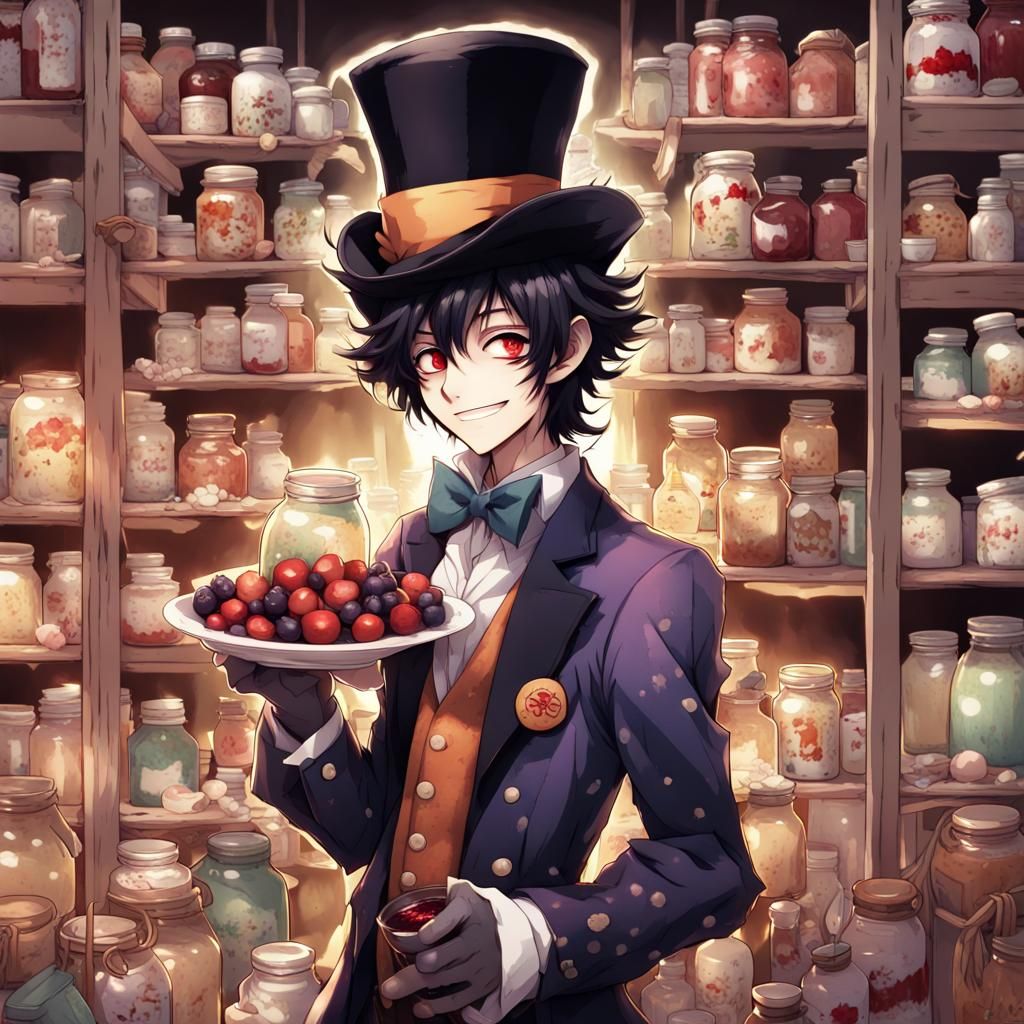 Crazed Jester Offering Jam: Anime Style Illustration