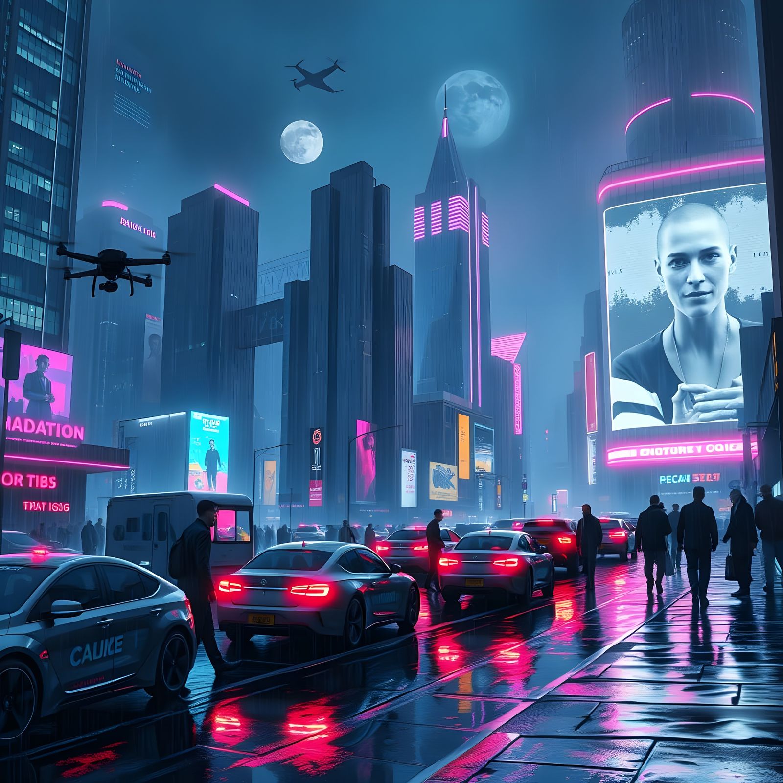 Cyberpunk Cityscape at Night