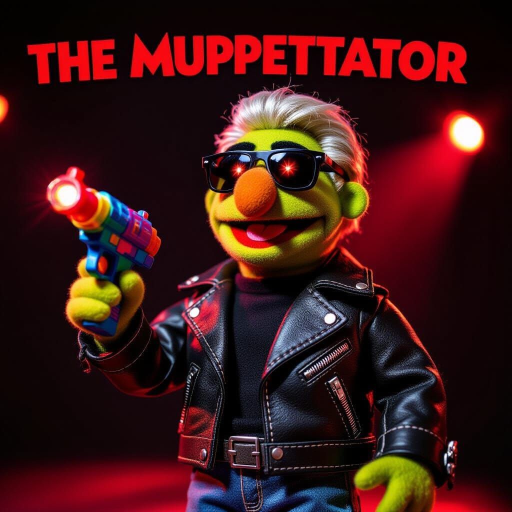 Muppet Arnold Schwarzenegger as The Muppettator