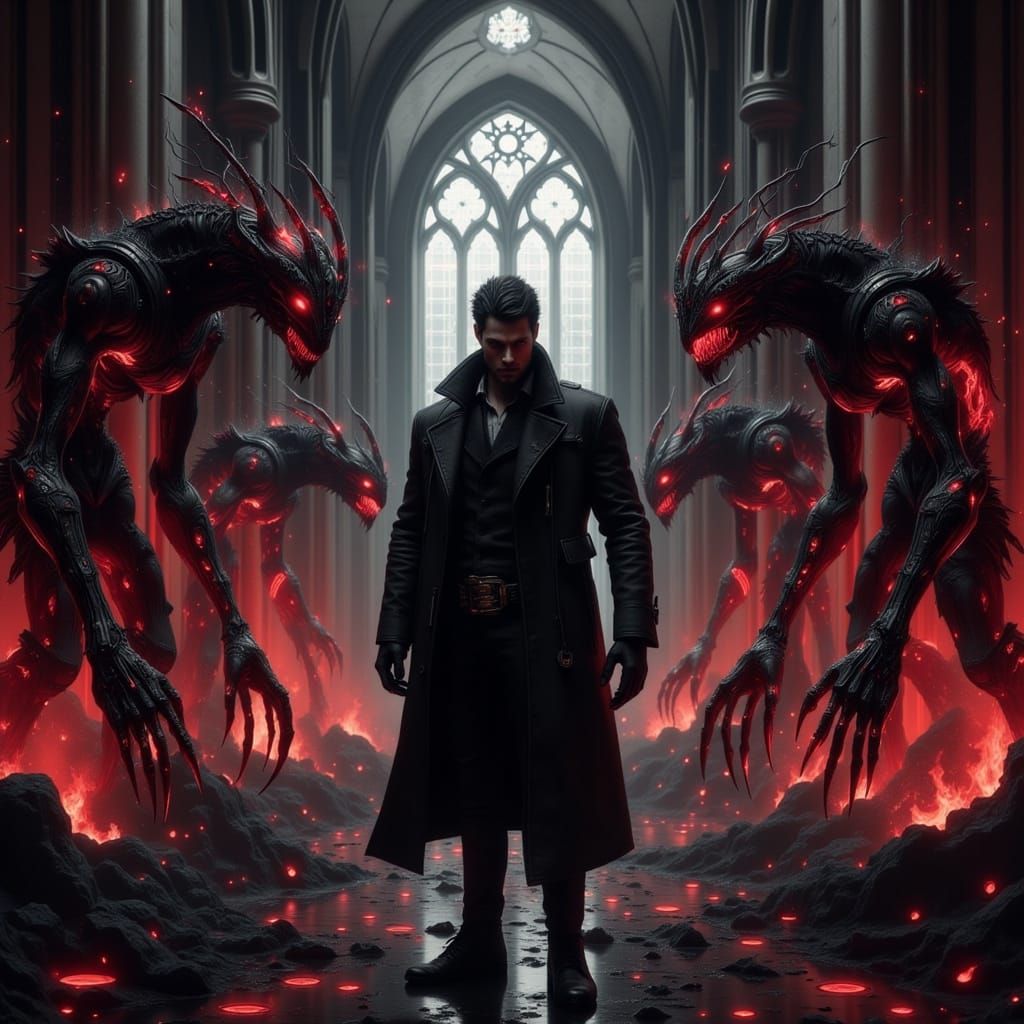 Cyberpunk Detective Masterpiece in Dark Fantasy Art