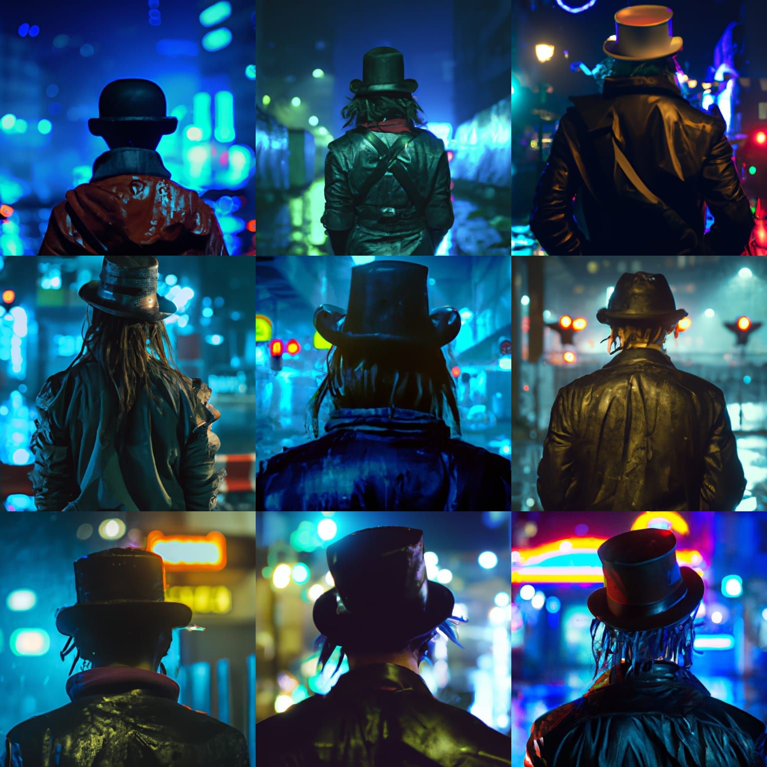 Cyberpunk Thug in a Mad Hatter Hat