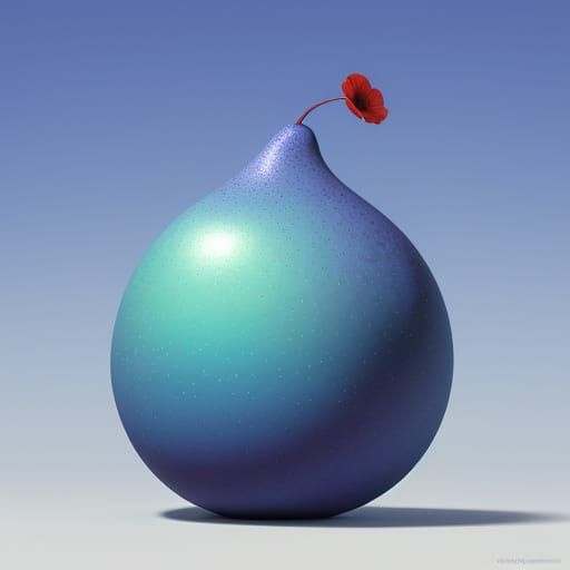 Vibrant Pixar-Inspired Pear with Friendly Smile