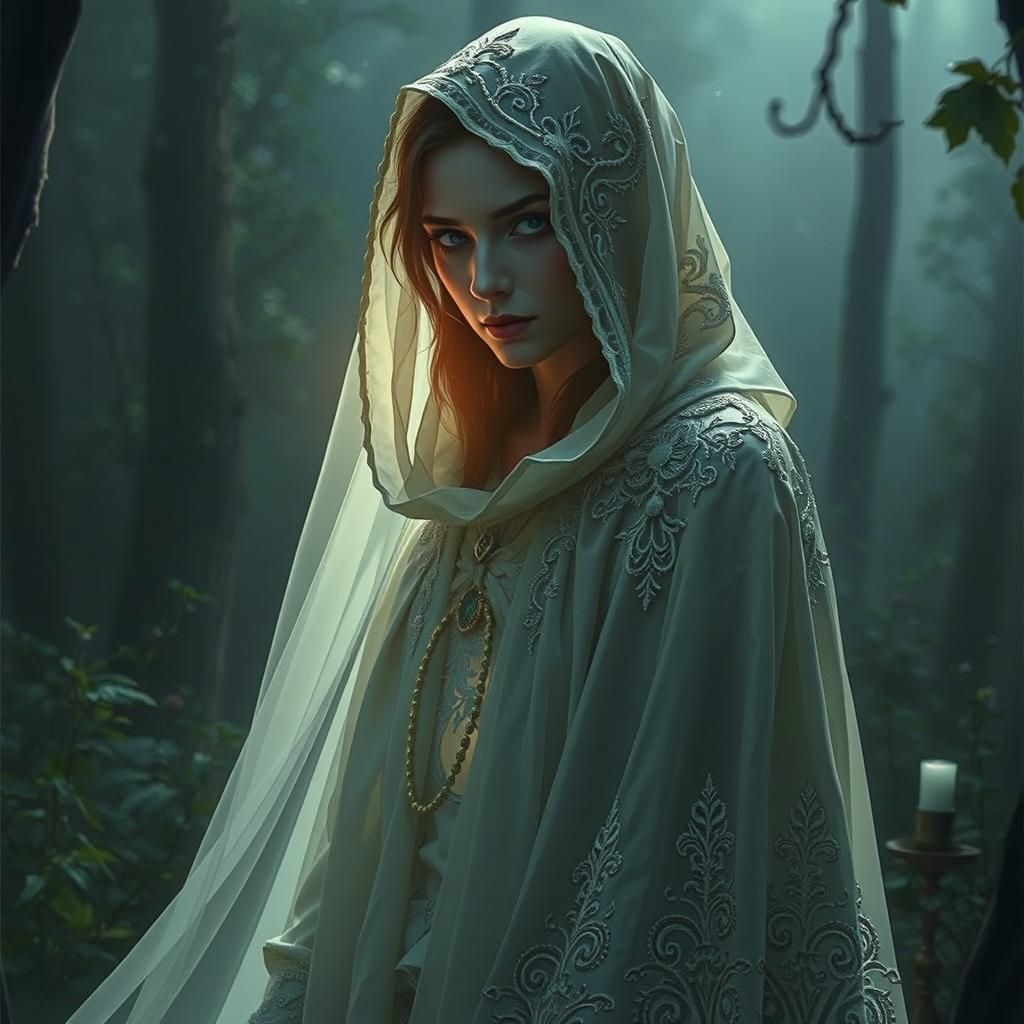 Eerie Portrait of Edgar Allan Poe in Dark Study