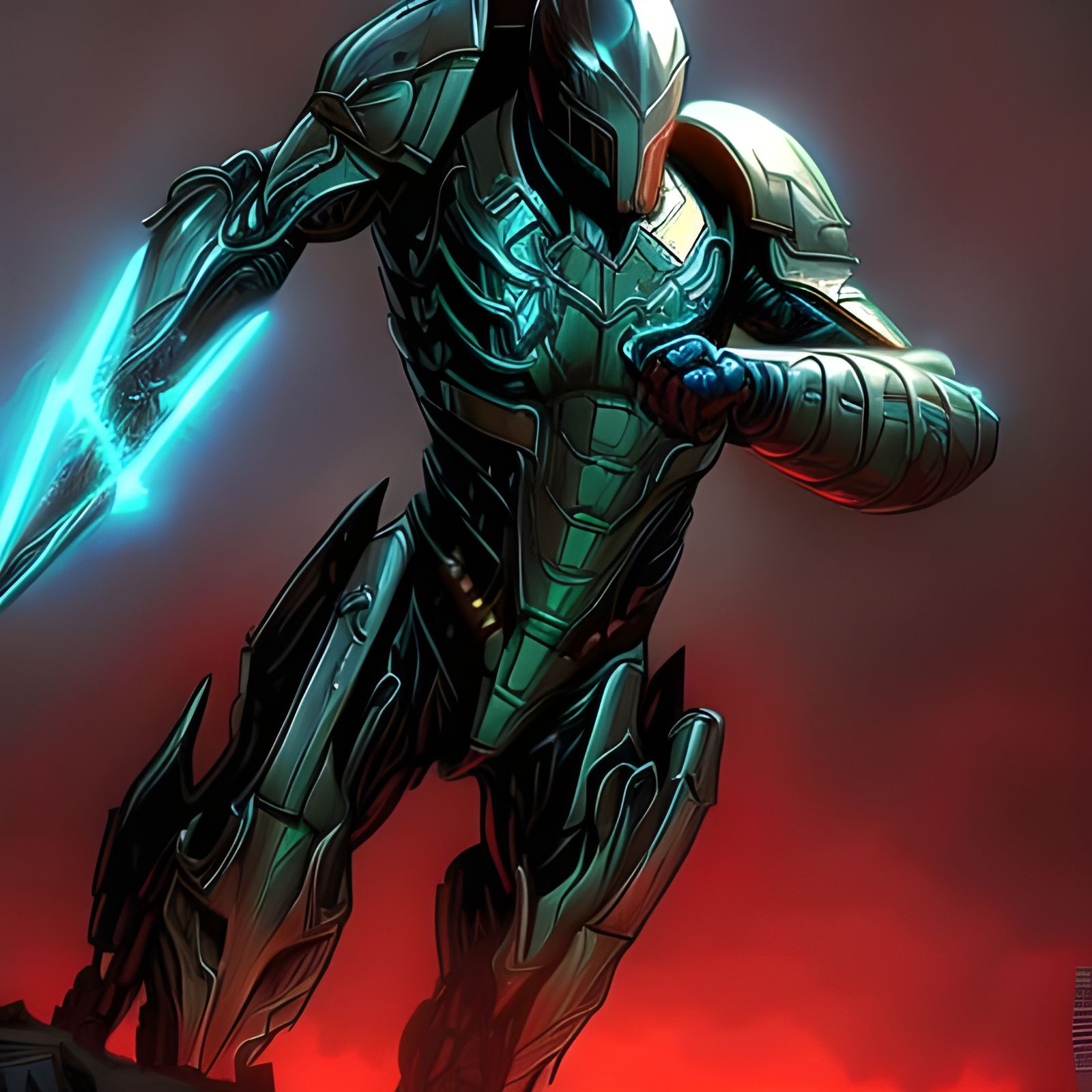 Cybernetic Superhero Dog in Detailed Comic Style