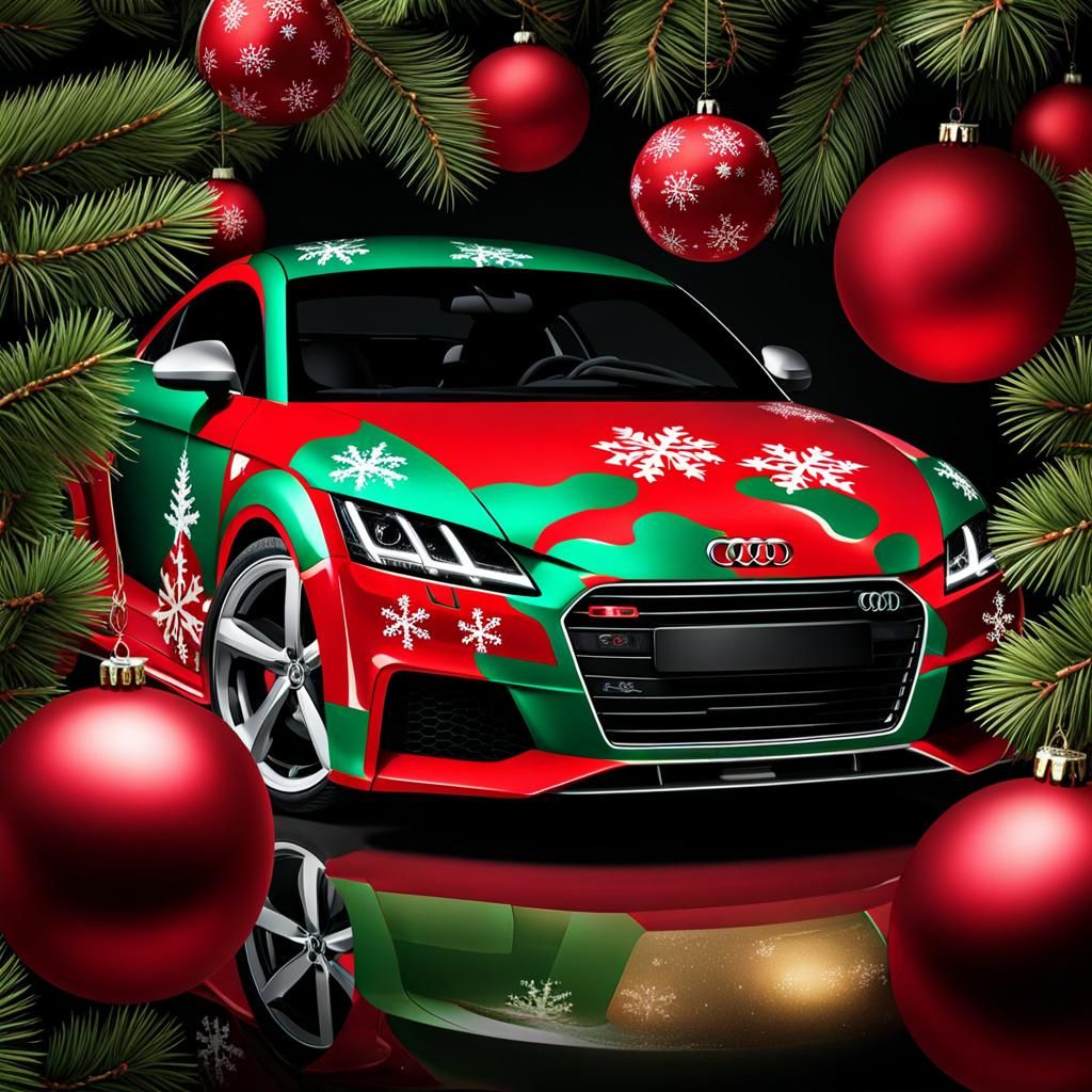 Christmas Patterned Audi TT Car