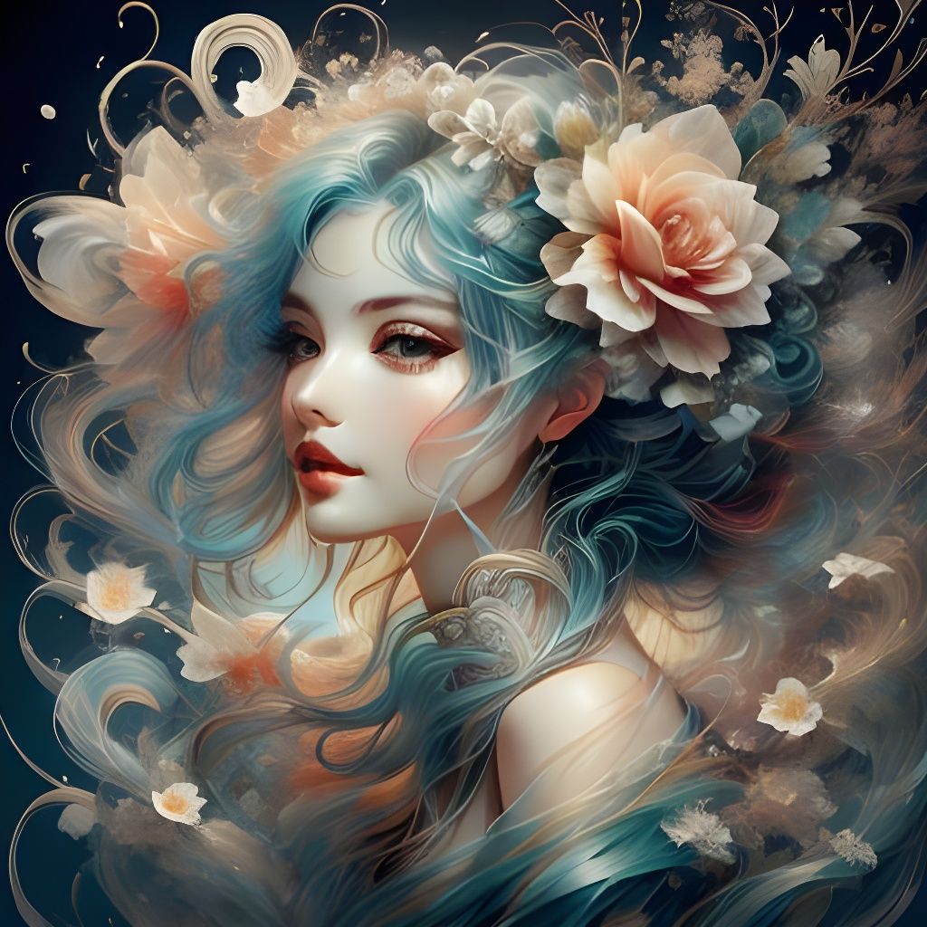 <lora:Ethereal Magic v1 5:1.0>Watercolor Beauty. Dreamshaper...