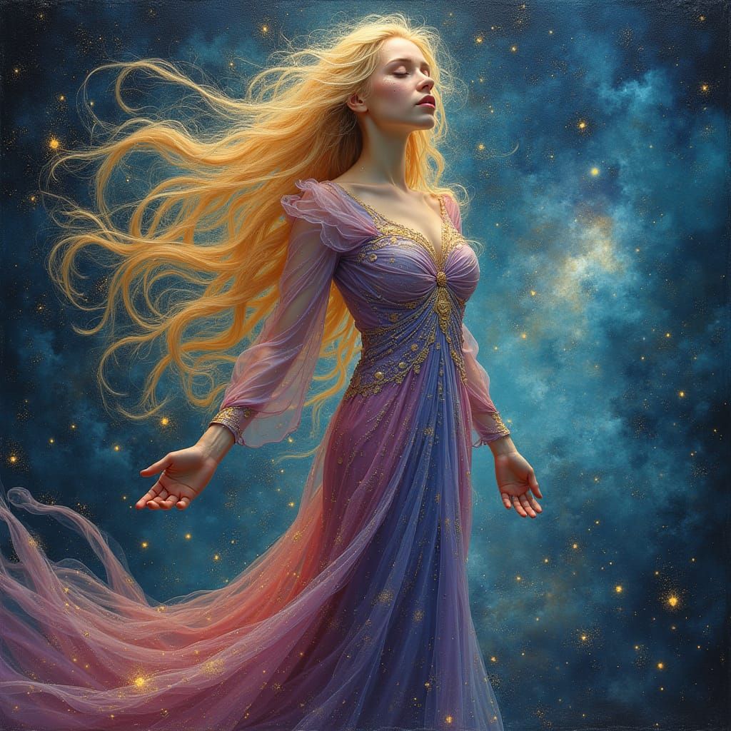 Celestial Goddess Weeping Stardust Tears