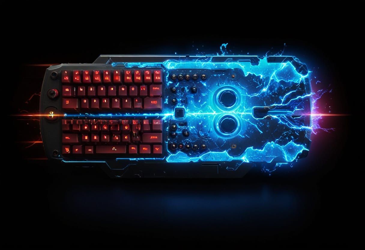 Gaming Newsletter Featuring Controller and Laptop