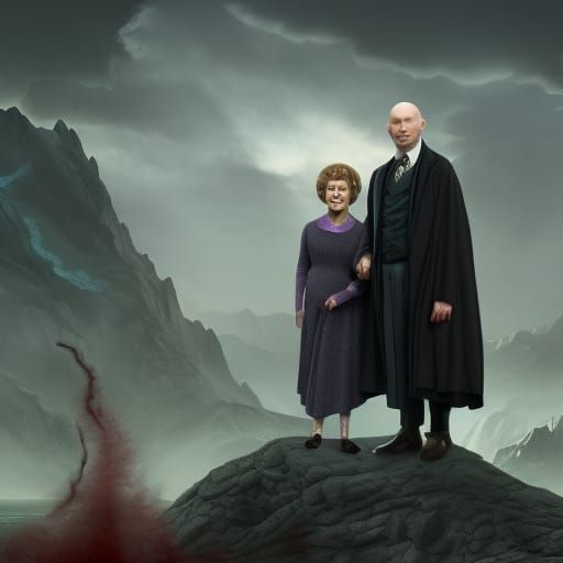 Voldemort and Umbridge: Detailed Fantasy Concept Art