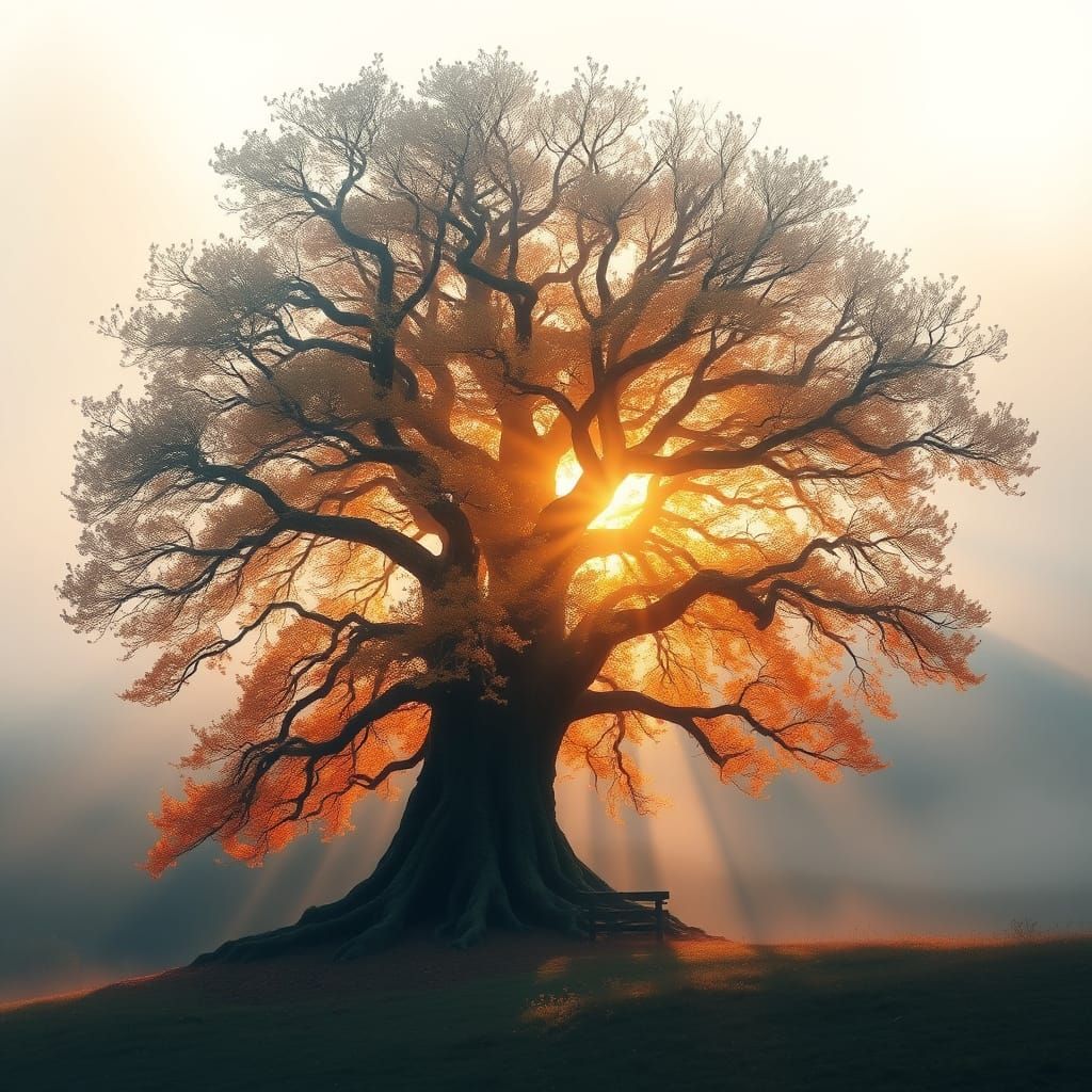 Yggdrasil in Vibrant Autumn Hues