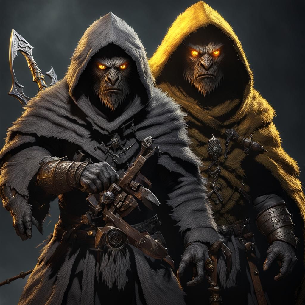 Fearsome Bugbear in Dark Fantasy Style