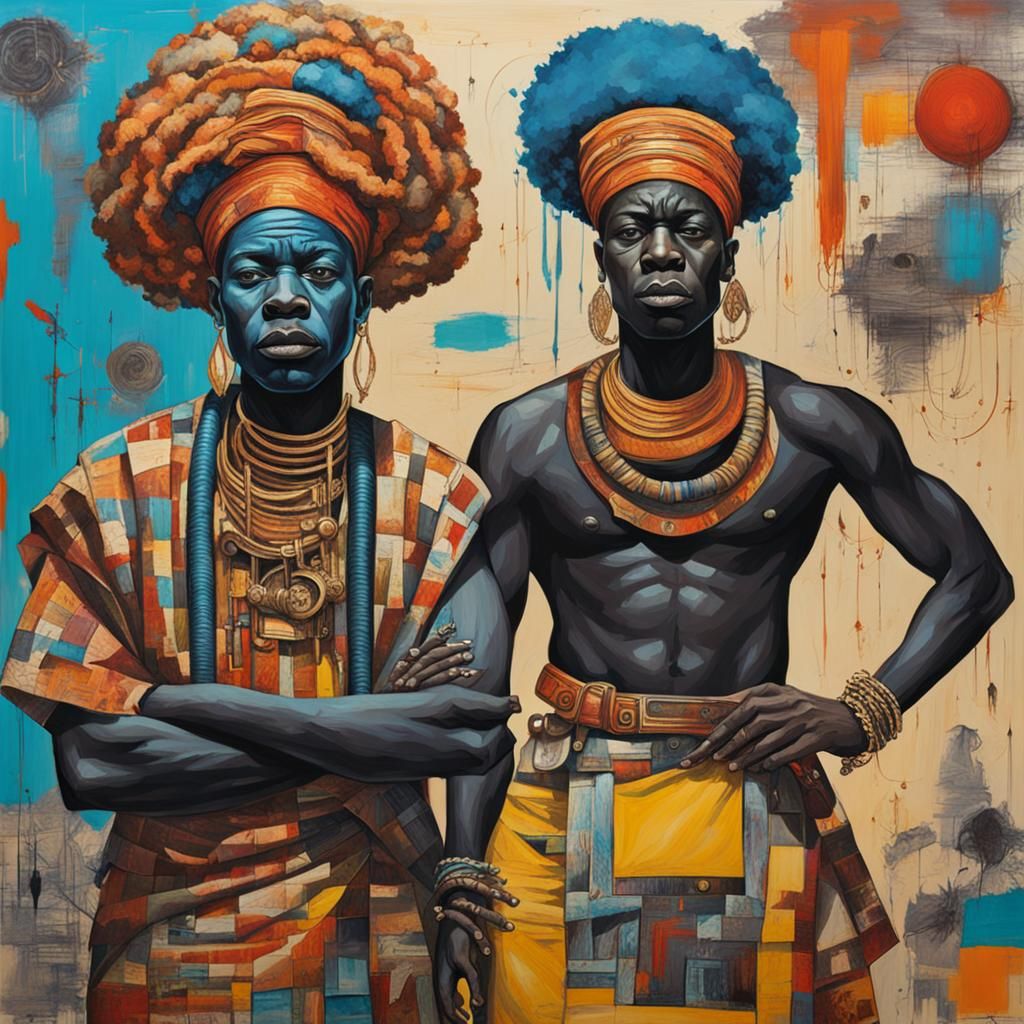 Afrofuturistic Impasto Painting Inspired by African Mytholog...