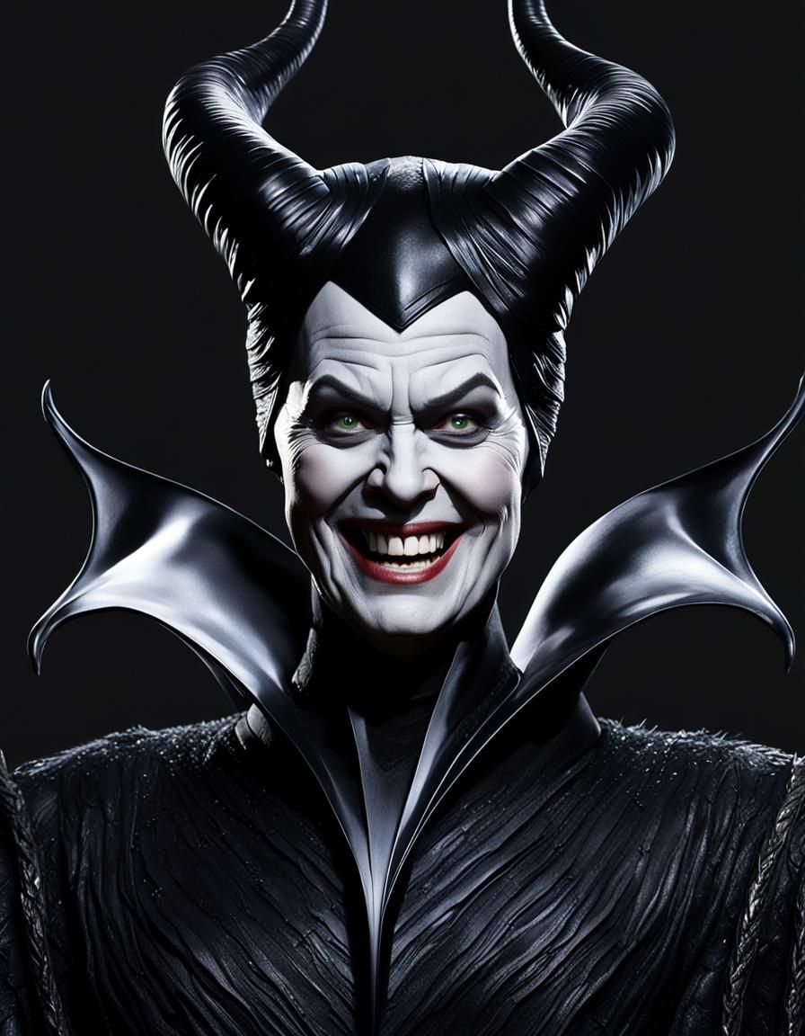 Jack Nicholson as Maleficent: Digital Art Portrait