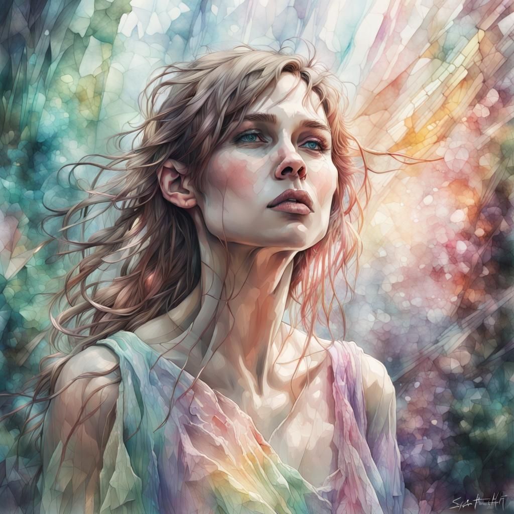 Dreamlike Pastel Landscape in Digital Illustration Style