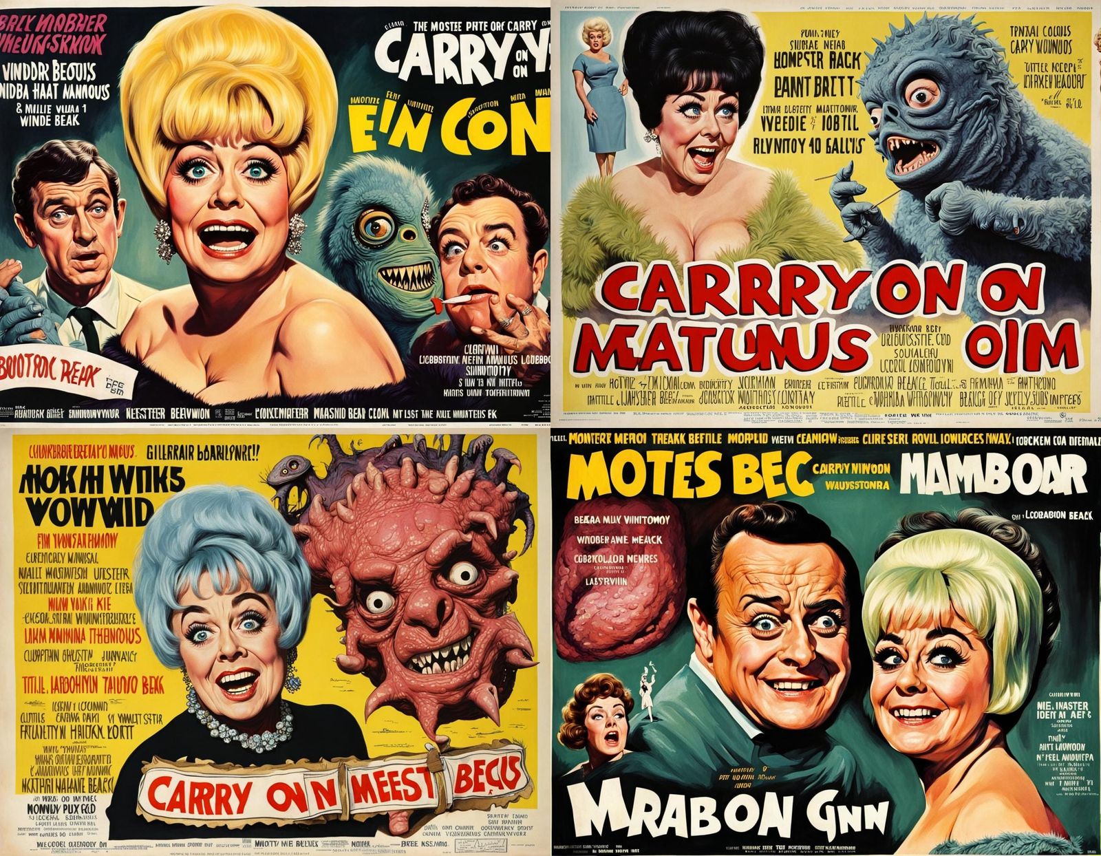 1960s Carry On Film Style Movie Poster