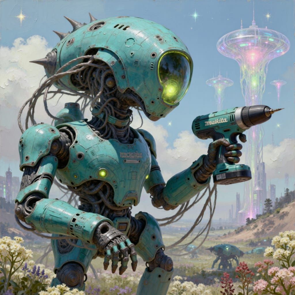 Voidstrider Robot with Makita Drill Machine