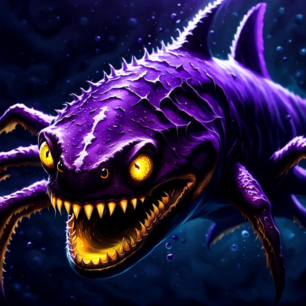 Spider Shark Emerges from the Darkness